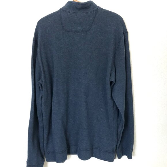 Tommy Bahama Knit 1/4 Zip Long Sleeve Pullover Sweater Shirt Blue Mens Large - Picture 3 of 8